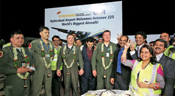 GMR Hyderabad International Airport welcomes AN 225 Myria