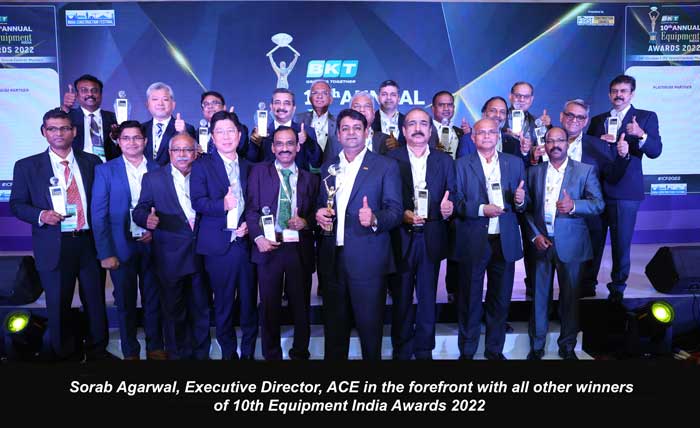 ACE’s Sorab Agarwal is Equipment India Person of the Year 2022 at 8th India Construction Festival