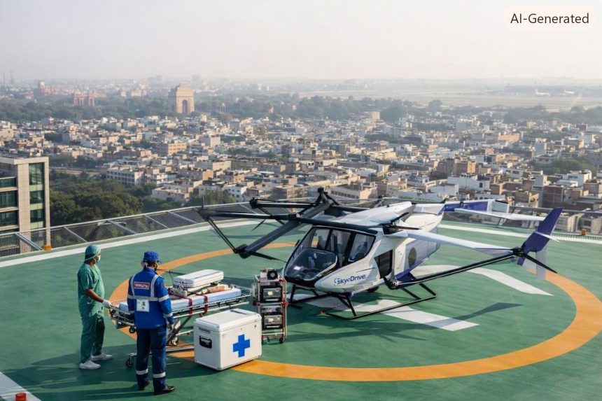 Air India, SkyDrive, and Suzuki Join Forces to Explore eVTOL Medical Logistics in India Air India, SkyDrive, and Suzuki Join Forces to Explore eVTOL Medical Logistics in India