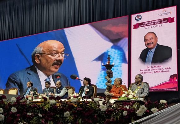 GM Rao Urges Andhra University Alumni to Drive Innovation, Entrepreneurship and India Growth Story