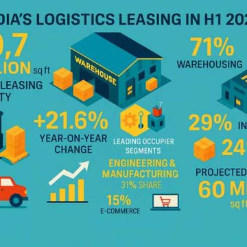 India’s Logistics Leasing Surges to 30.7 MSF in H1 2025; Poised to Cross 60 MSF by Year-End: Cushman & Wakefield