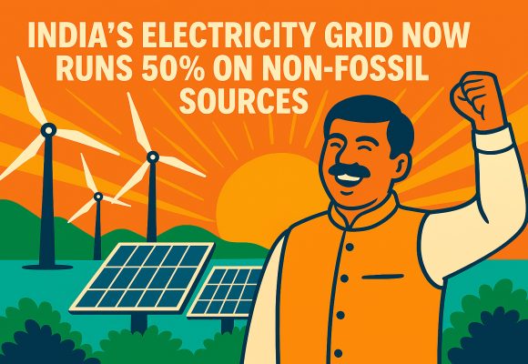 India Surpasses Clean Energy Goal with 50% of Grid Now Powered by Non-Fossil Sources