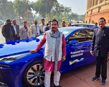 India Begins Hydrogen Car Trials as Minister Joshi Drives Toyota Mirai to Parliament India Begins Hydrogen Car Trials as Minister Joshi Drives Toyota Mirai to Parliament